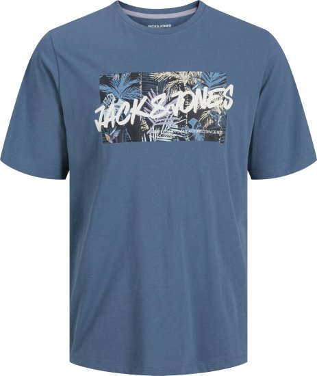Jack & Jones Hawaii Shape Crew Neck T-Shirt Blue - T-krekli - T-krekli - 2XL-14XL