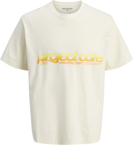 Jack & Jones Project Core Loose Fit Summer T-Shirt Off White - T-krekli - T-krekli - 2XL-14XL