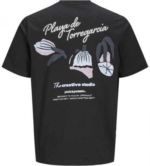 Jack & Jones Almeria Back Print T-Shirt Black - T-krekli - T-krekli - 2XL-14XL