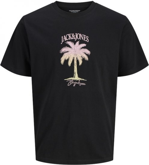 Jack & Jones Almeria Crew Neck T-Shirt Black - T-krekli - T-krekli - 2XL-14XL