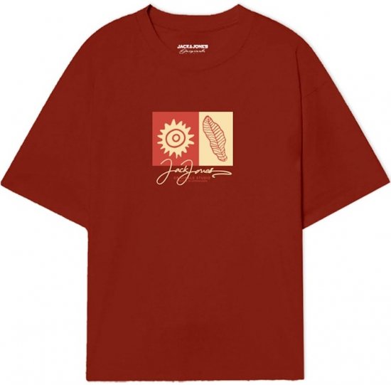Jack & Jones Canggu Crew Neck T-Shirt Arabian Spice - T-krekli - T-krekli - 2XL-14XL