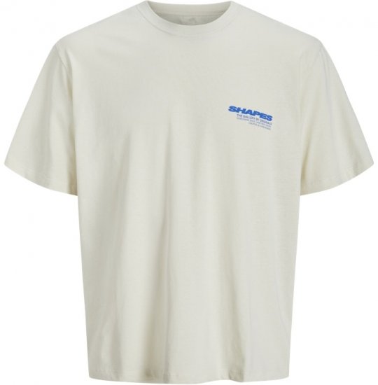 Jack & Jones Fold Crew Neck T-Shirt Antique White - T-krekli - T-krekli - 2XL-14XL
