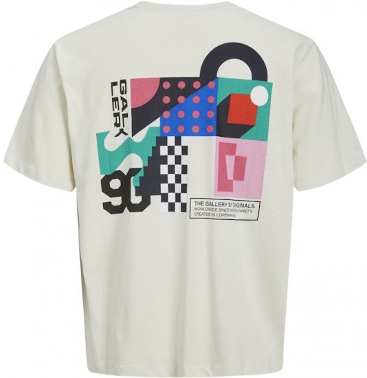 Jack & Jones Fold Crew Neck T-Shirt Antique White - T-krekli - T-krekli - 2XL-14XL
