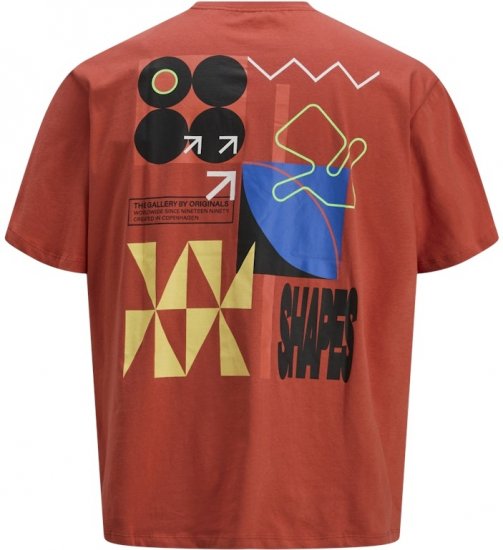 Jack & Jones Fold Crew Neck T-Shirt Red - T-krekli - T-krekli - 2XL-14XL