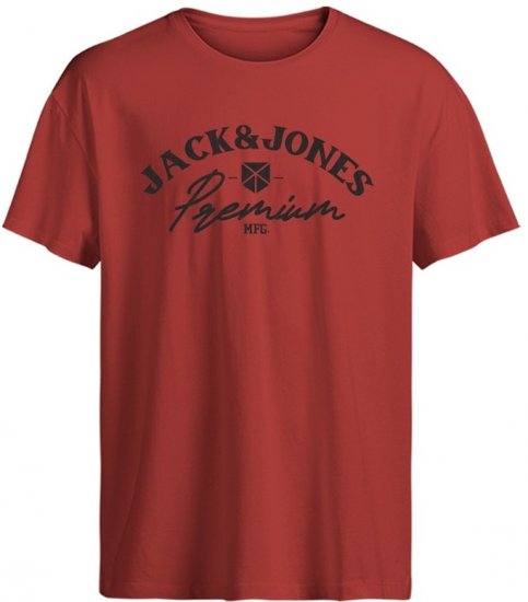 Jack & Jones Blurobar Crew Neck T-Shirt Red - T-krekli - T-krekli - 2XL-14XL