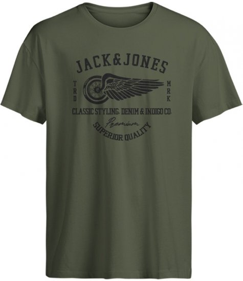 Jack & Jones Blurobar Crew Neck T-Shirt Green - T-krekli - T-krekli - 2XL-14XL