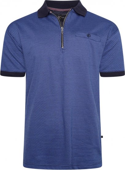 Kam Jeans 5520 Dobby Weaved Polo Victoria Blue - Polo krekli - Polo krekli - 2XL-8XL