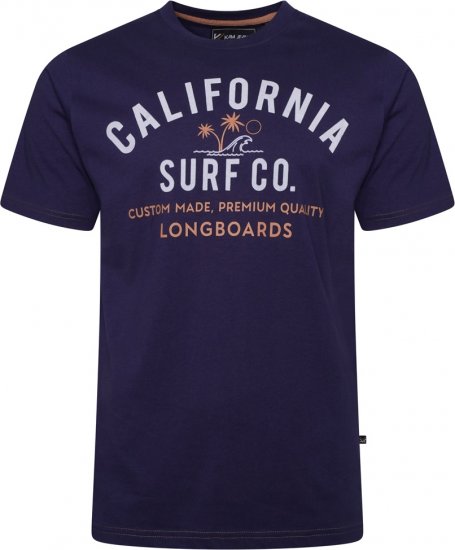 Kam Jeans 5766 California Surf Co T-Shirt Navy Academy - T-krekli - T-krekli - 2XL-14XL