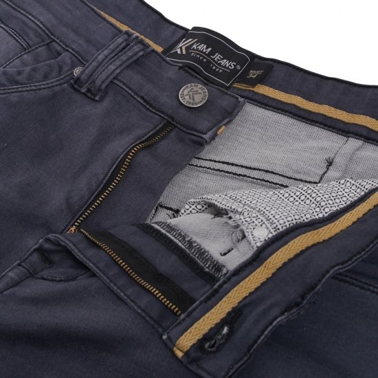 Kam Jeans Pepe Knitted Denim Shorts Charcoal - Šorti - Šorti - W40-W60