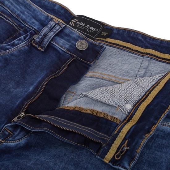 Kam Jeans Pepe Knitted Denim Shorts Random Mid Wash Blue - Šorti - Šorti - W40-W60