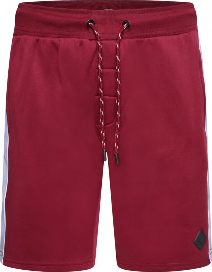 Kam Jeans TS006 Retro Pannelled Tracky Set (Shorts/Sleeveless Hoodie) Red - Treniņtērpi - Liela izmēra Treniņtērpi vīriešiem