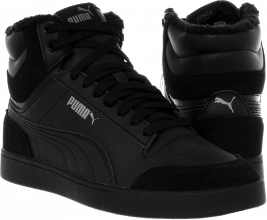 Puma Shuffle Mid Fur Shoes Black - Vīriešu apavi 40-52 - 