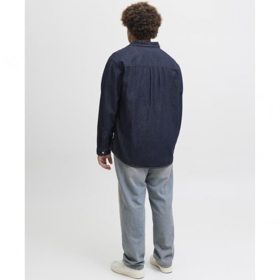 Jack & Jones Norrebro Denim Long Sleeve Shirt Dark Blue Denim - Krekli - Krekli - 2XL-8XL