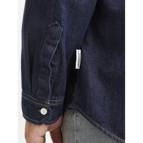 Jack & Jones Norrebro Denim Long Sleeve Shirt Dark Blue Denim - Krekli - Krekli - 2XL-8XL