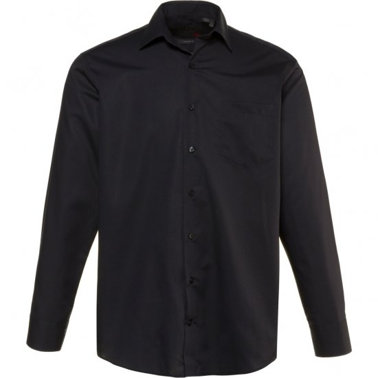 JP1880 Shirt Business Modern Fit Long Sleeve Non-Iron Black TALL - VĪRIEŠU APĢĒRBS MT-6XLT - Apģērbs gariem vīriešiem