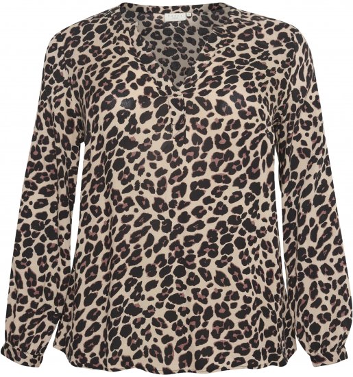 Kaffe Curve Mirta Tilly Blūze Leoparda Raksts - Blūzes & tunikas - 