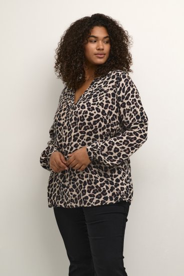 Kaffe Curve Mirta Tilly Blūze Leoparda Raksts - Blūzes & tunikas - 