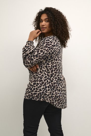 Kaffe Curve Mirta Tilly Blūze Leoparda Raksts - Blūzes & tunikas - 
