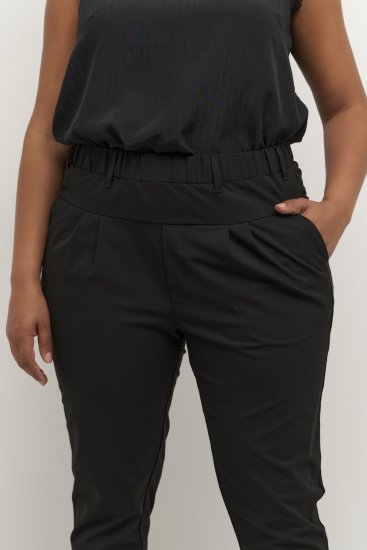 Kaffe Curve Jia Bikses Dziļi melna - Džinsi & Bikses Lielos Izmēros – Plus Size - 