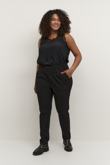Kaffe Curve Jia Bikses Dziļi melna - Džinsi & Bikses Lielos Izmēros – Plus Size - 