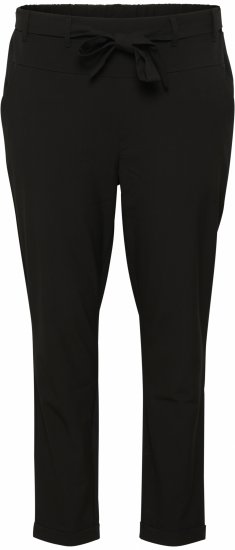 Kaffe Curve Jia Bikses ar jostu Dziļi melna - Džinsi & Bikses Lielos Izmēros – Plus Size - 