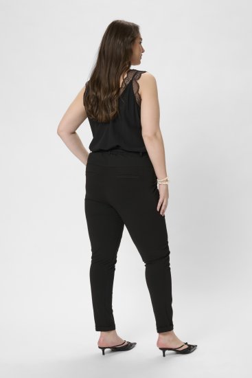 Kaffe Curve Jia Bikses ar jostu Dziļi melna - Džinsi & Bikses Lielos Izmēros – Plus Size - 