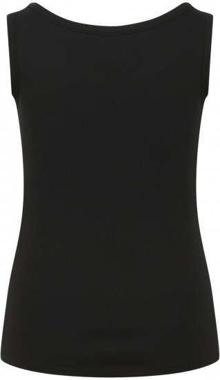 Kaffe Curve Carina Tops bez piedurknēm Dziļi melna - T-krekli - 