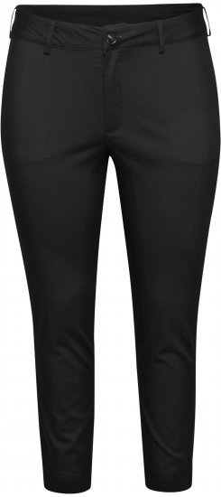 Kaffe Curve Leana Chino 7/8 Bikses Dziļi Melna - Džinsi & Bikses Lielos Izmēros – Plus Size - 