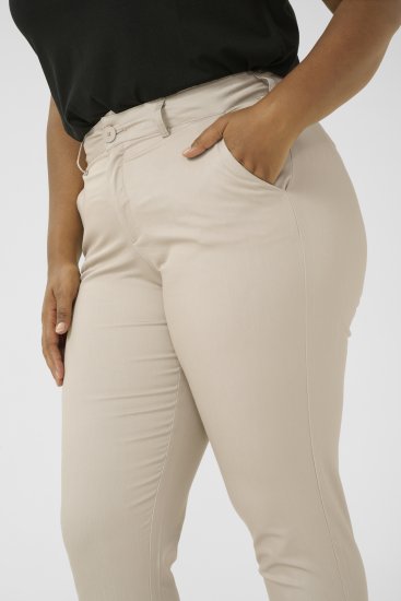 Kaffe Curve Leana Chino 7/8 Bikses Spalvu Pelēka - Džinsi & Bikses Lielos Izmēros – Plus Size - 