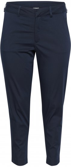 Kaffe Curve Leana Chino 7/8 Bikses Pusnakts Jūras Zila - Džinsi & Bikses Lielos Izmēros – Plus Size - 