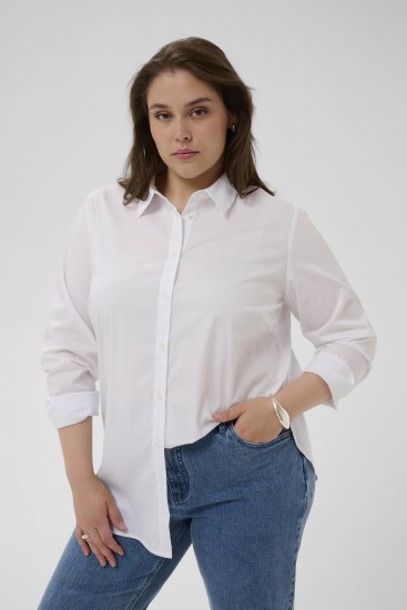 Kaffe Curve Laina Shirt Optical White - Kreklblūzes - 