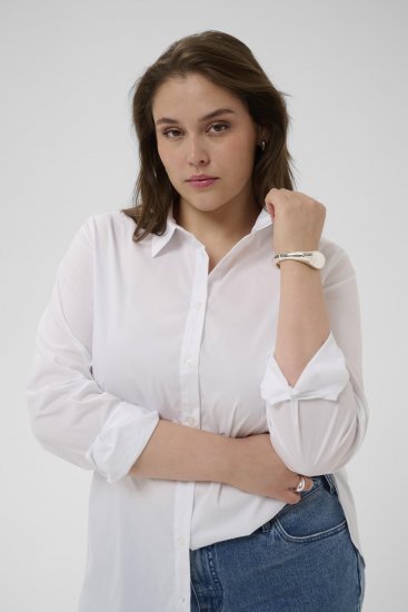 Kaffe Curve Laina Shirt Optical White - Kreklblūzes - 
