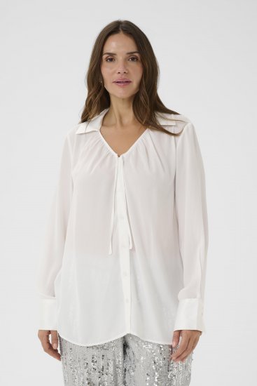 Kaffe Curve Gina Shirt White - Kreklblūzes - 