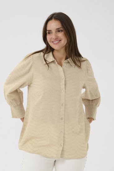 Kaffe Curve Penelopia Shirt Feather Grey - Kreklblūzes - 
