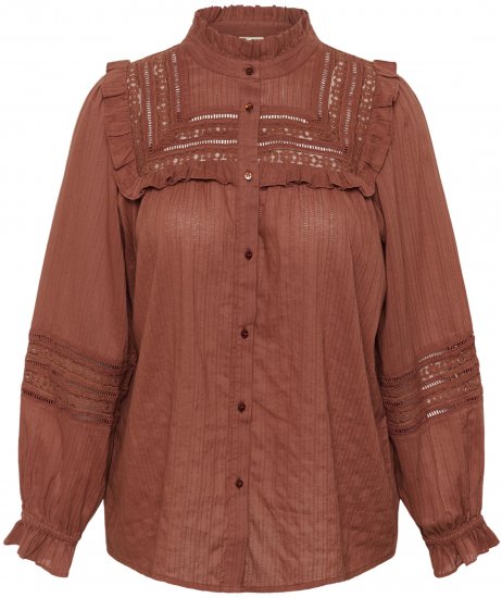 Kaffe Curve Jessa Shirt Henna Brown - Blūzes & tunikas - 