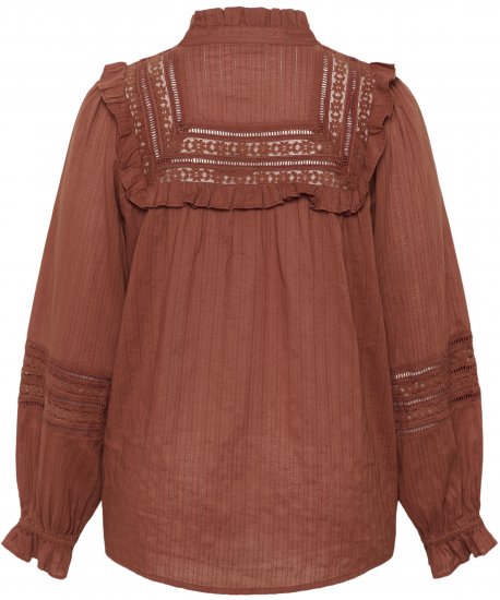Kaffe Curve Jessa Shirt Henna Brown - Blūzes & tunikas - 