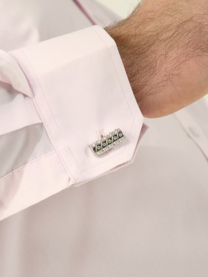 D555 Oliver Traipus Atgrūdošs Negludināms Elastīgs Krekls Ar Garām Piedurknēm Rozā - Krekli - Krekli - 2XL-8XL