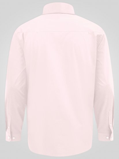 D555 Oliver Traipus Atgrūdošs Negludināms Elastīgs Krekls Ar Garām Piedurknēm Rozā - Krekli - Krekli - 2XL-8XL