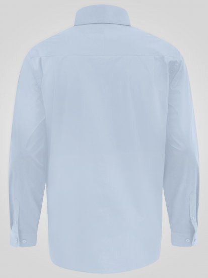 D555 Oliver Traipus Atgrūdošs Negludināms Elastīgs Krekls Ar Garām Piedurknēm Debeszils - Krekli - Krekli - 2XL-8XL