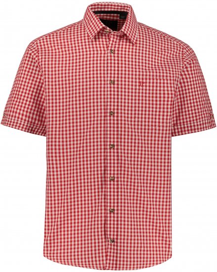 JP1880 Shirt Traditional Checked Short Sleeve Red - Krekli - Krekli - 2XL-8XL