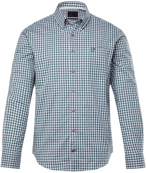 JP1880 Shirt Checked Traditional Long Sleeve Jade - Svētku apģērbs - Svinīgs apģērbs – Lai svinētu stilīgi un ērti