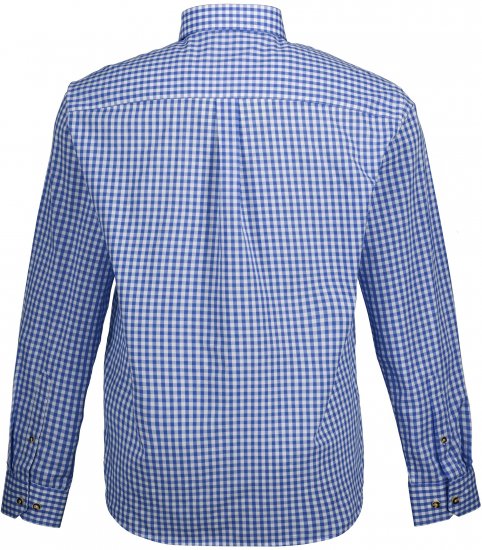 JP1880 Shirt Traditional Checked Long Sleeve Blue - Krekli - Krekli - 2XL-8XL