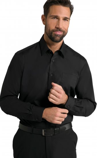 JP1880 Shirt Business Kent Collar Long Sleeve Black TALL - VĪRIEŠU APĢĒRBS MT-6XLT - Apģērbs gariem vīriešiem