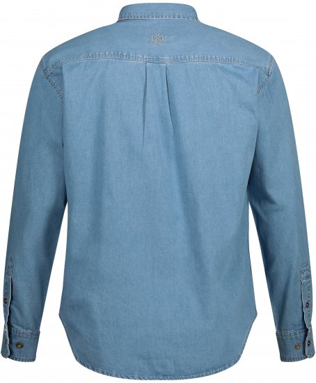 JP1880 Shirt Denim Long Sleeve Light Blue TALL - VĪRIEŠU APĢĒRBS MT-6XLT - Apģērbs gariem vīriešiem