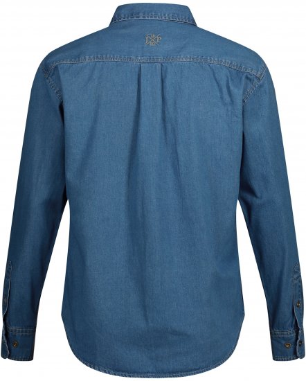 JP1880 Shirt Denim Long Sleeve Blue TALL - VĪRIEŠU APĢĒRBS MT-6XLT - Apģērbs gariem vīriešiem