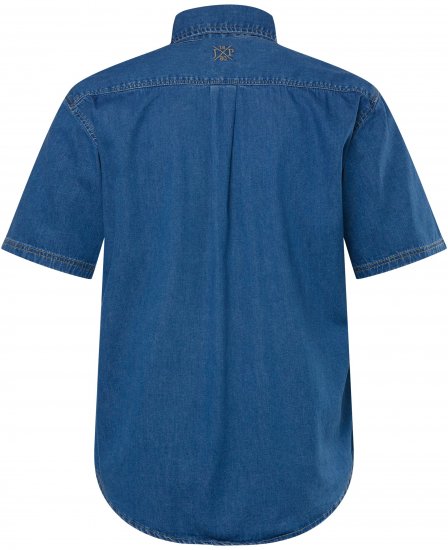 JP1880 Shirt Denim Short Sleeve Blue TALL - VĪRIEŠU APĢĒRBS MT-6XLT - Apģērbs gariem vīriešiem