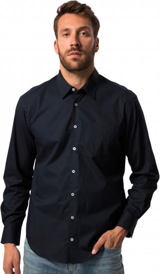 JP1880 Shirt Long Sleeve Modern Fit Navy Blue TALL - VĪRIEŠU APĢĒRBS MT-6XLT - Apģērbs gariem vīriešiem