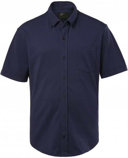 JP1880 Shirt Pique Short Sleeve Flexnamic Night Blue TALL - VĪRIEŠU APĢĒRBS MT-6XLT - Apģērbs gariem vīriešiem
