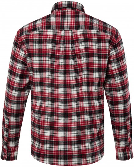 JP1880 Shirt Flannel Checked Long Sleeve Red TALL - VĪRIEŠU APĢĒRBS MT-6XLT - Apģērbs gariem vīriešiem