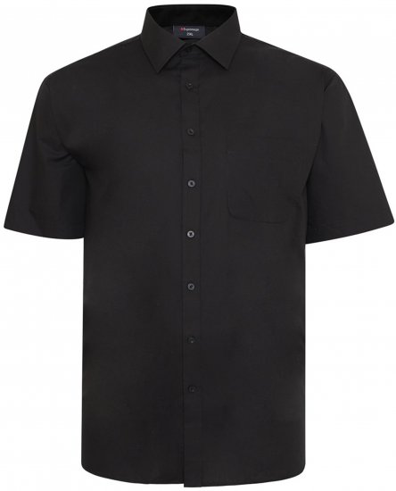 Espionage SH147 Plain Collar Short Sleeve Shirt Black - Krekli ar īsām piedurknēm - Krekli ar īsām piedurknēm